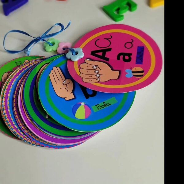 CHAVEIRINHO ALFABETO EM LIBRAS - Imagem 7