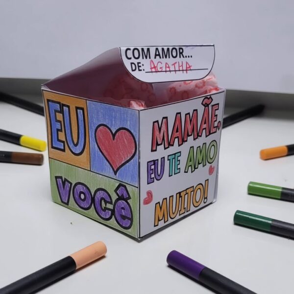 LEMBRANCINHAS DIA DAS MÃES EM FORMATO DE CAIXINHA - Imagem 2