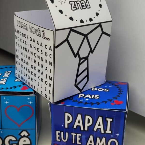 LEMBRANCINHAS DIA DOS PAIS EM FORMATO DE CAIXINHA