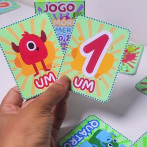 Jogo da memória número do 1 ao 20: Monstrinhos