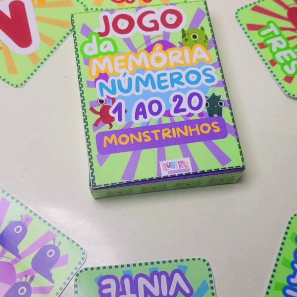 Jogo da memória número do 1 ao 20: Monstrinhos - Imagem 7