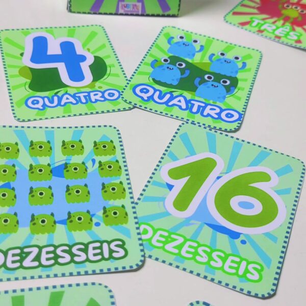 Jogo da memória número do 1 ao 20: Monstrinhos - Imagem 5