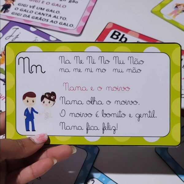 FICHAS DE LEITURA: LETRAS BASTÃO E CURSIVA - Imagem 5