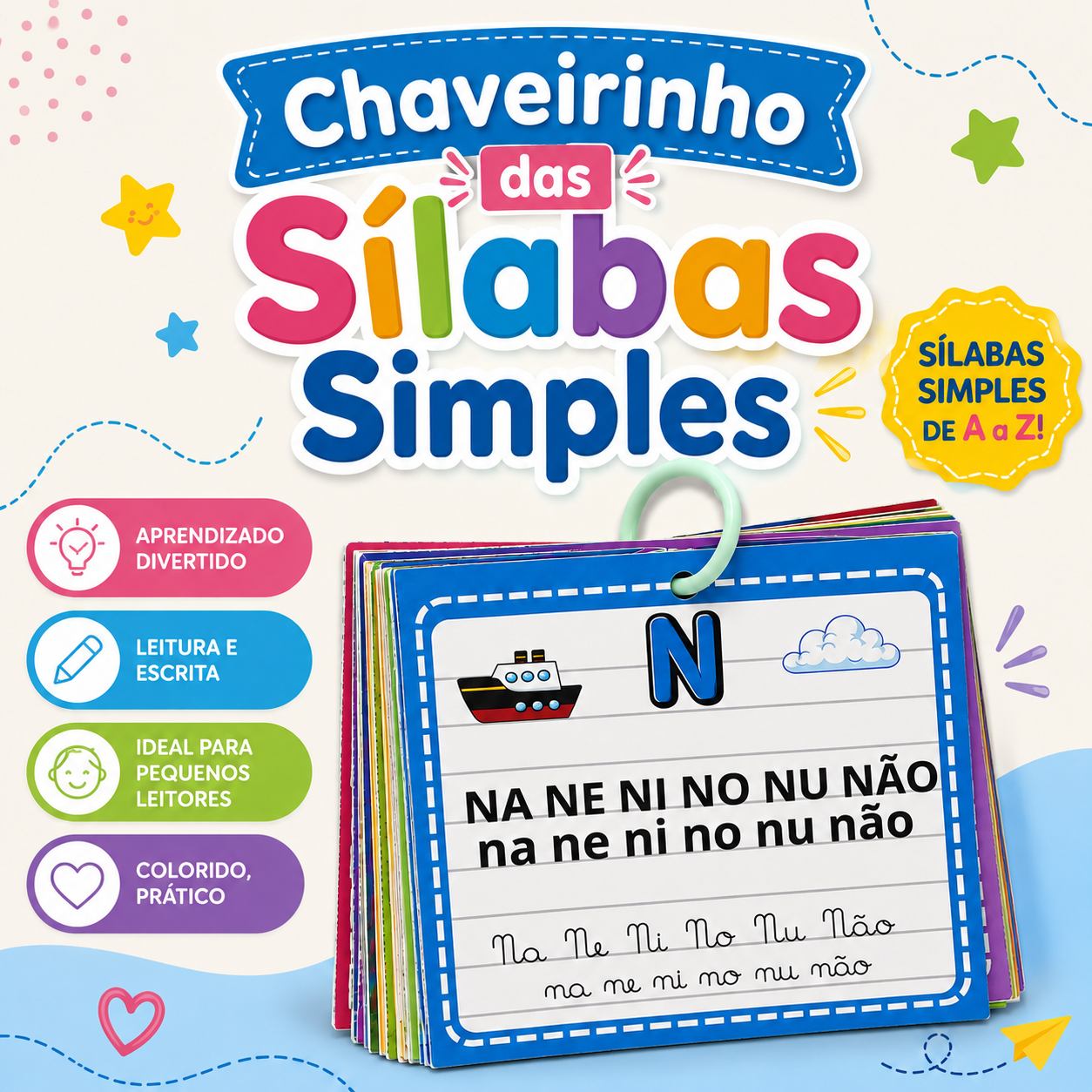 CHAVEIRINHO ILUSTRADO SÍLABAS SIMPLES