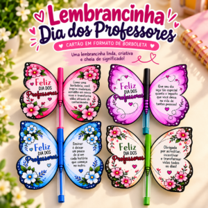 LEMBRANCINHA DIA DOS PROFESORES: CARTÃO BORBOLETA